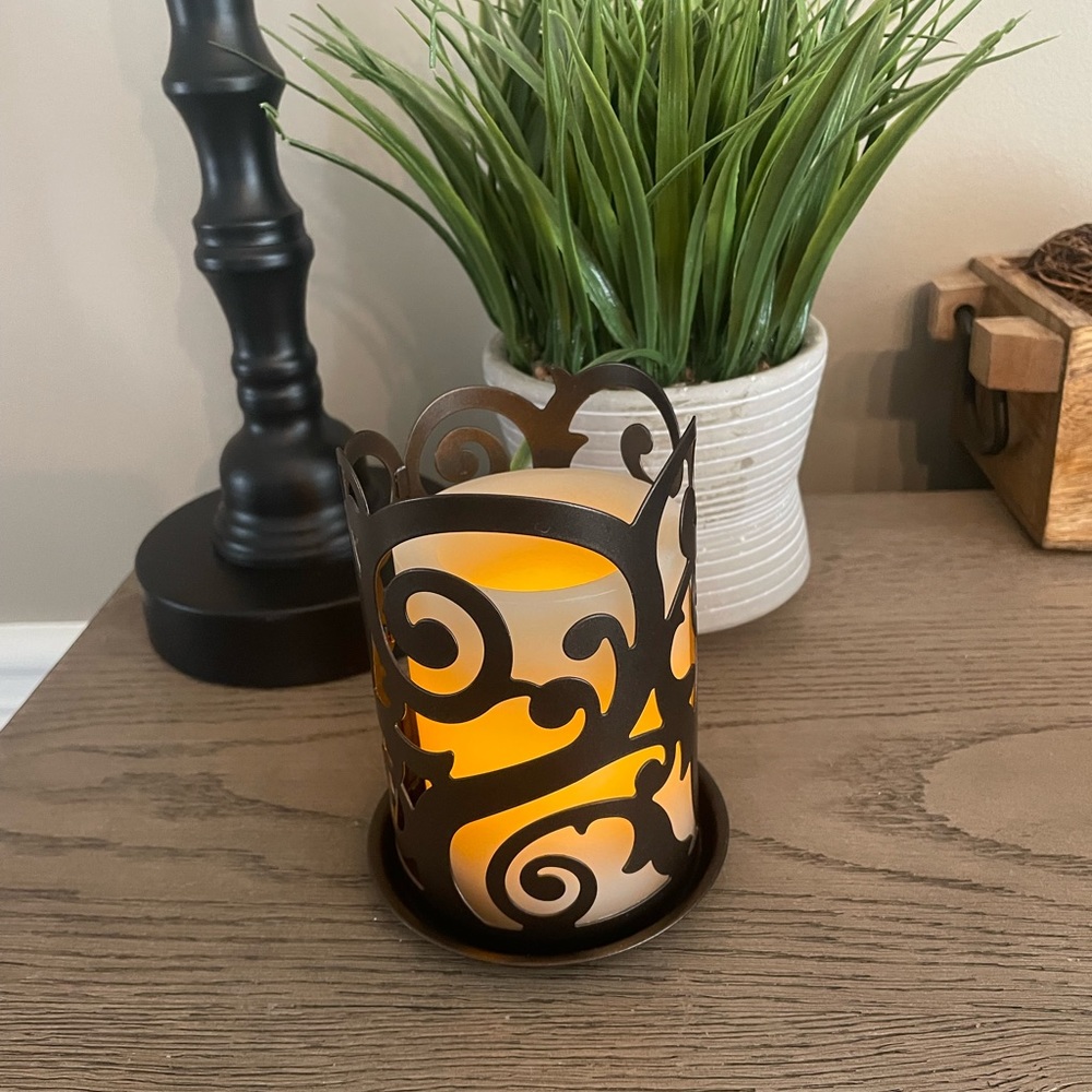 PartyLite Rustic Swirl Candle Sleeve